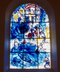 East window by Chagall at Tudeley Church, Kent.